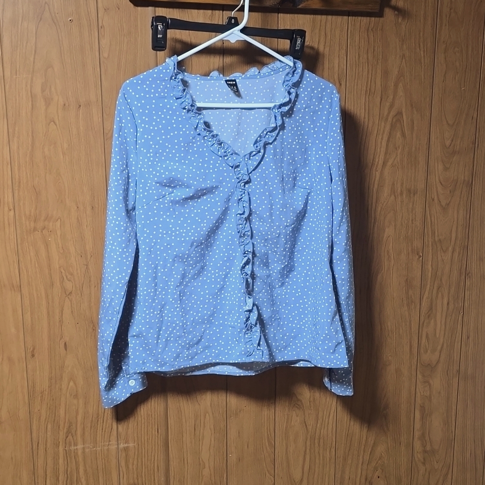 Large Shein Blue Blouse